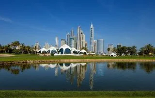 Klubbhus Emirates Golf club Dubai.